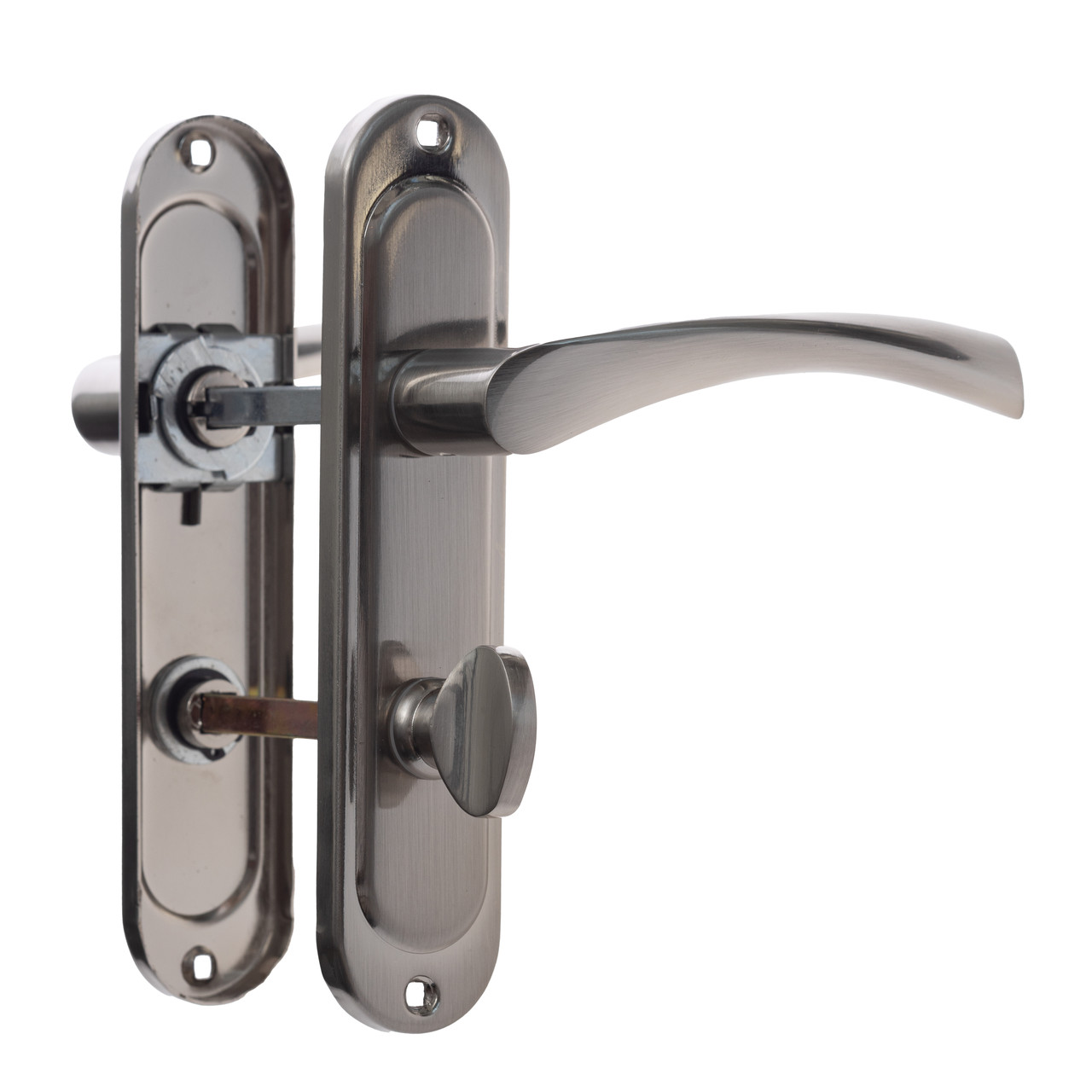 Ручка дверна на планці на міжкімнатні двері універсальнаASTEX АТ - Cornu A62 -WCBN Нікель, фото 1