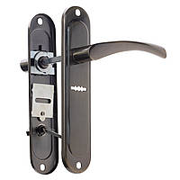 Дверная ручка на планке на входные и межкомнатные двери ASTEX AT - Cornu S42 -L -левосторонняя (АВ бронза)