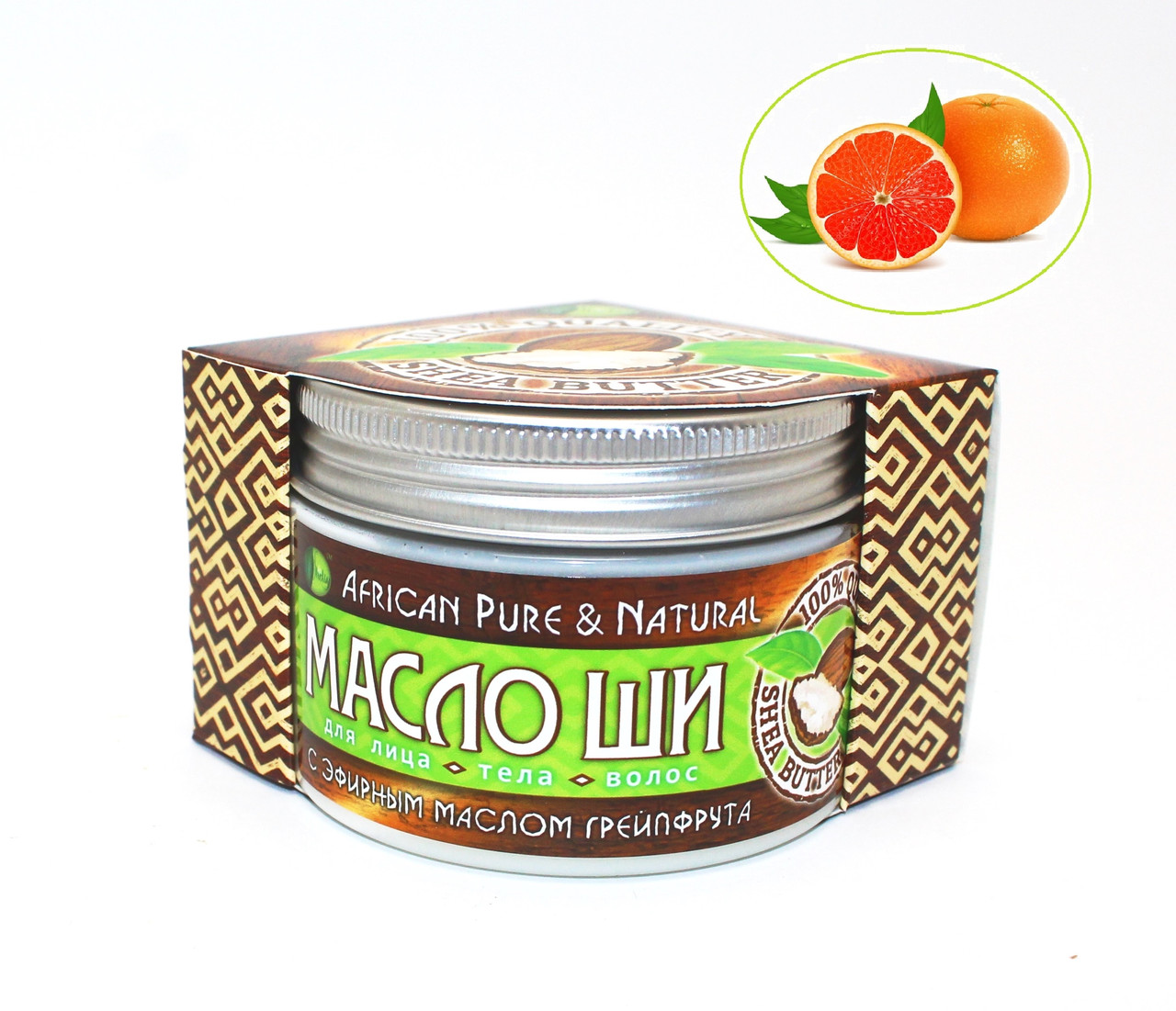 Масло Ши (каріте) «Грейпфрут» з ефірною олією грейпфрута, фото 1