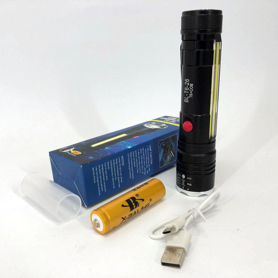 Ліхтарик bl Police T6-26+T6+COB, Ліхтарик на всі випадки, Ліхтарик військовий, пошуковий BU-510 ліхтар ручний