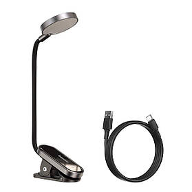 Акумуляторна лампа для книг Baseus Comfort Reading Mini Clip Lamp (DGRAD-0G) з регулюванням яскравості