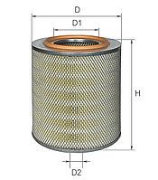 Фільтр повітряний ГАЗ 3309, ГАЗ 4301, IVECO (TRUCK) (пр.о M-Filter) A597/ 4301-1109013