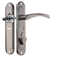 Дверная ручка на планке на входные и межкомнатные двери ASTEX AT - Cornu S42 -L -левосторонняя (BN никель)