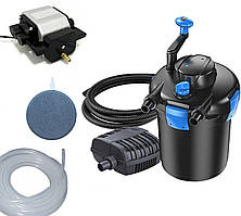 Комплект обладнання для ставка до 10000 л (Компресор + фільтр-стерилізатор)