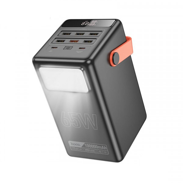 Power Bank Повербанк 100000 mah з Led лампою 65 Вт Hoco DB03 Max Centurion