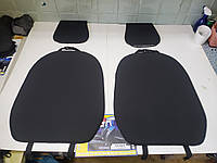 Универсальные накидки, накидки на сиденья в авто, автонакидки 1+1 чёрные раздельные с карманом