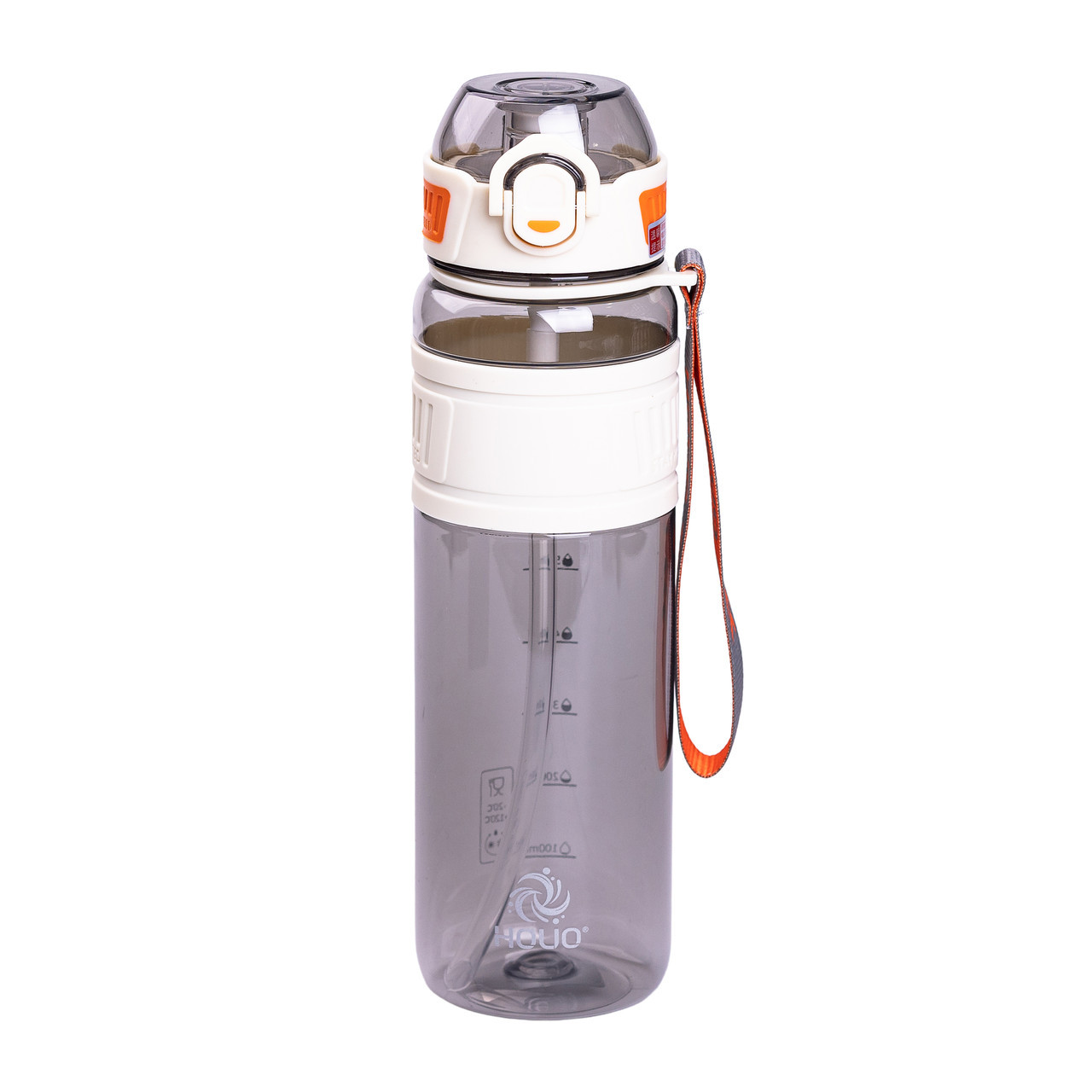 Пляшка для води Houo спортивна 1 літр з фліп кришкою біла HP-14-33W, фото 1