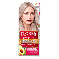 Стійка крем-фарба для волосся Florex Super Сніжний блонд 8.1