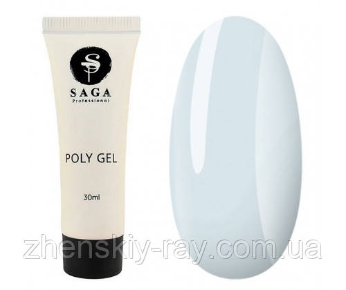 Полігель для нарощування нігтів SAGA POLY GEL NEW №1, 30 мл (Прозорий)
