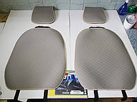 Универсальные накидки, накидки на сиденья в авто, автонакидки 1+1 бежевые раздельные с карманом