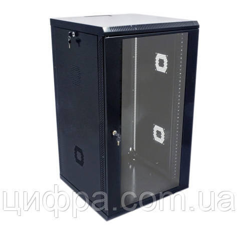 Шафа настінна 19" 21U 600х600х1040 чорна, фото 1