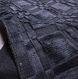 Килими під шовк із віскози, індійські килими, темно-сірий графітовий килим, фото 3