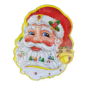 Святкові наліпки на вікно Дід Мороз в асортименті, фото 2