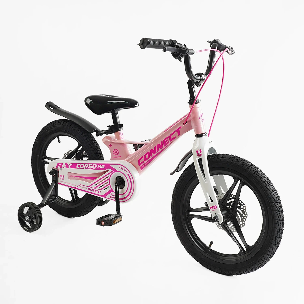 Велосипед дитячий 16" Corso CONNECT MG-16034 рожевий на зріст 100-115 см