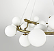 Кільцева люстра з 24 білими плафонами та листочками Ø 80 см MJ 218-800 AB, фото 2
