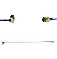 Пігтейл SMA-Male - SMA-Male ВЧ кабель перехідник RG405 30 см, кутовий