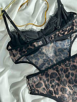 Леопардове боді. Спідня білизна відверта. Сексуальна білизна., фото 5