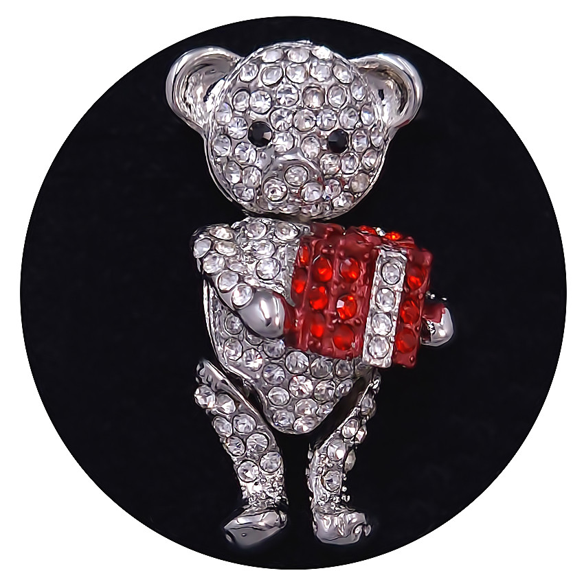 Пін. Родій. Камені: циркон. Довжина: 35 мм. Ширина: 16 мм.