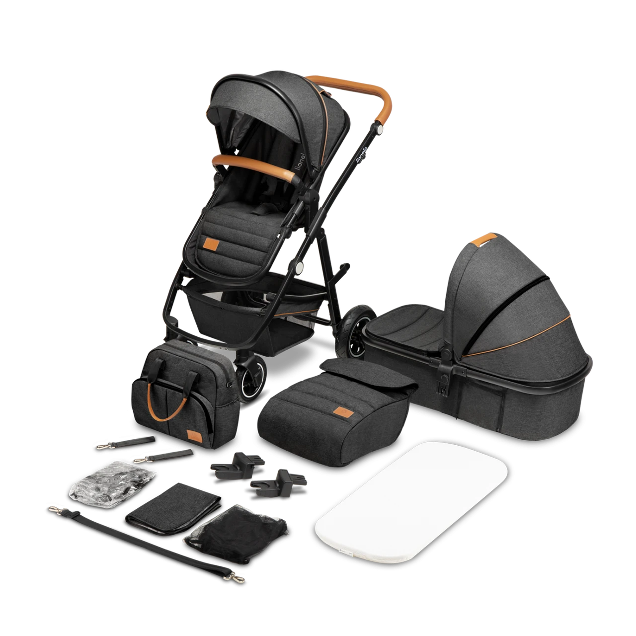 Універсальна коляска 2 в 1 Lionelo AMBER GREY GRAPHITE