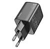 Зарядний пристрій Hoco N42 Quick Charger PD 45W / 2 х Type-C з кабелем Type-C to Type-C - Black, фото 3
