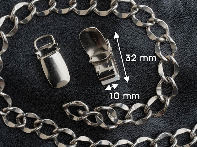 Затискач. 32мм. Під стрічку 10мм, фото 1