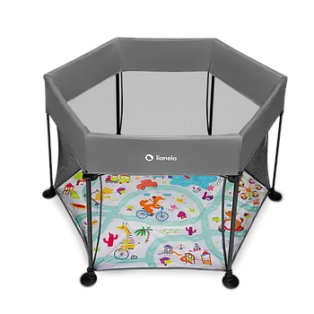 Манеж Lionelo ROEL GREY MULTICOLOR