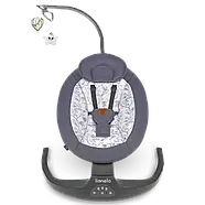 Шезлонг-гойдалка Lionelo RALF GREY WHITE, фото 2