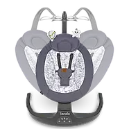 Шезлонг-гойдалка Lionelo RALF GREY WHITE, фото 3