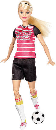 Лялька Барбі Футболістка Рухайся як я Barbie Made To Move Soccer Player, фото 2