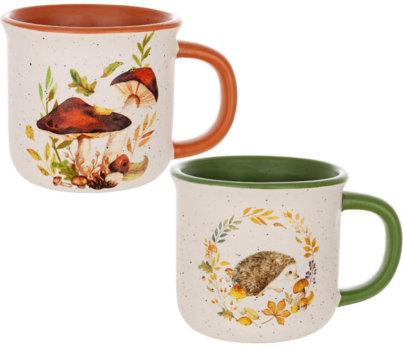 Набір 4 керамічні кухлі "Лісова Поляна" 350 мл, фото 1