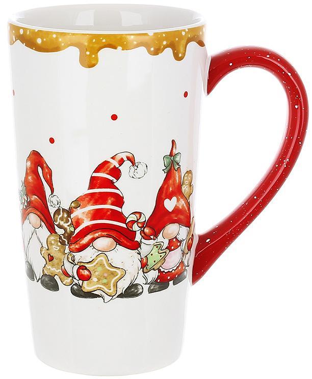 Кухоль керамічний високий "Гноми з пряниками" 550 мл, фото 1