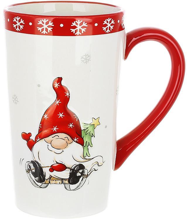 Кухоль керамічний високий "Веселі Гноми" 550 мл, фото 1