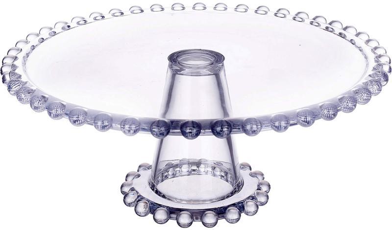Блюдо тортівниця "Bauble Glass" Ø 21 см скляне на ніжці, фото 1