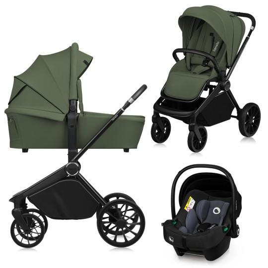 Універсальна коляска 3 в 1 Lionelo MIKA PLUS 3IN1 GREEN OLIVE
