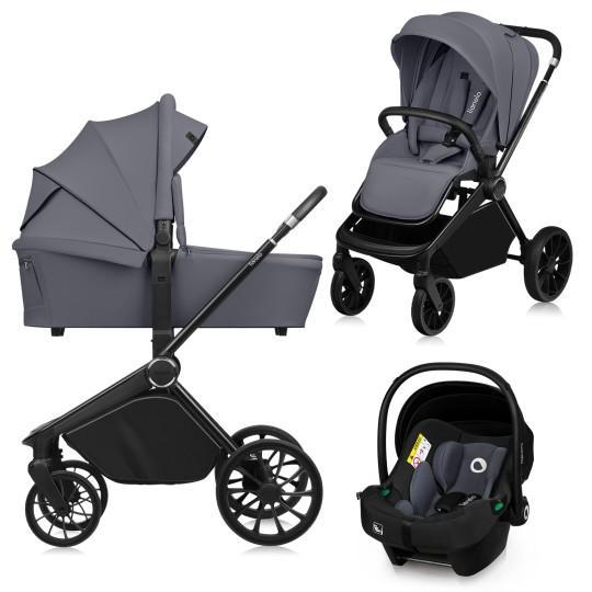 Універсальна коляска 3 в 1 Lionelo MIKA PLUS 3IN1 GREY STONE