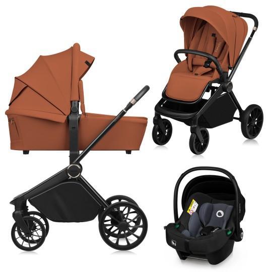Універсальна коляска 3 в 1 Lionelo MIKA PLUS 3IN1 BROWN RUST