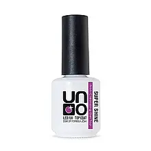 Каучуковий топ для гель-лаку UNO Super Shine Non-Cleansing Top, 15 мл