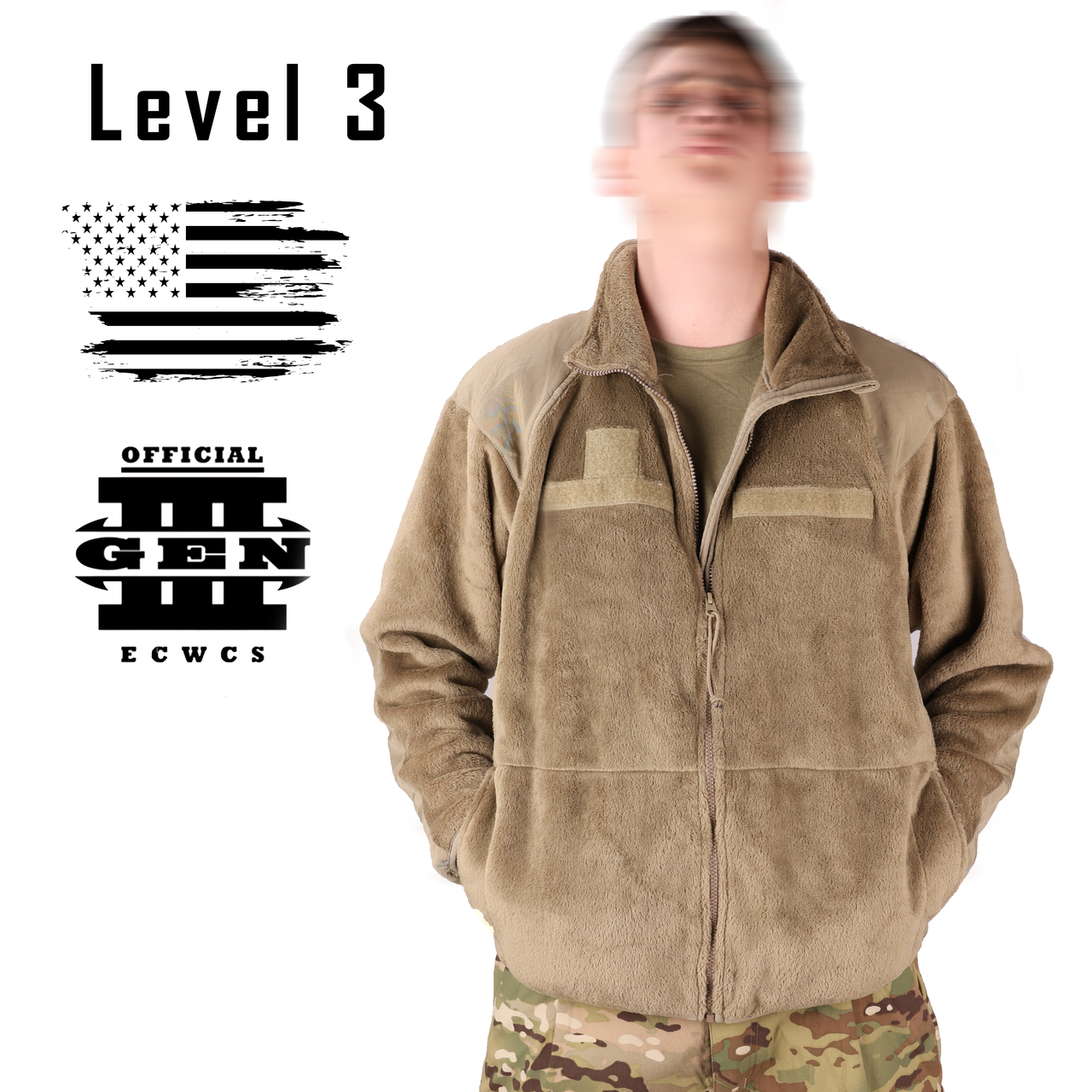 Флісова кофта, Розмір: Small Regular, ECWCS GEN III Level 3, Колір: Coyote, фото 1