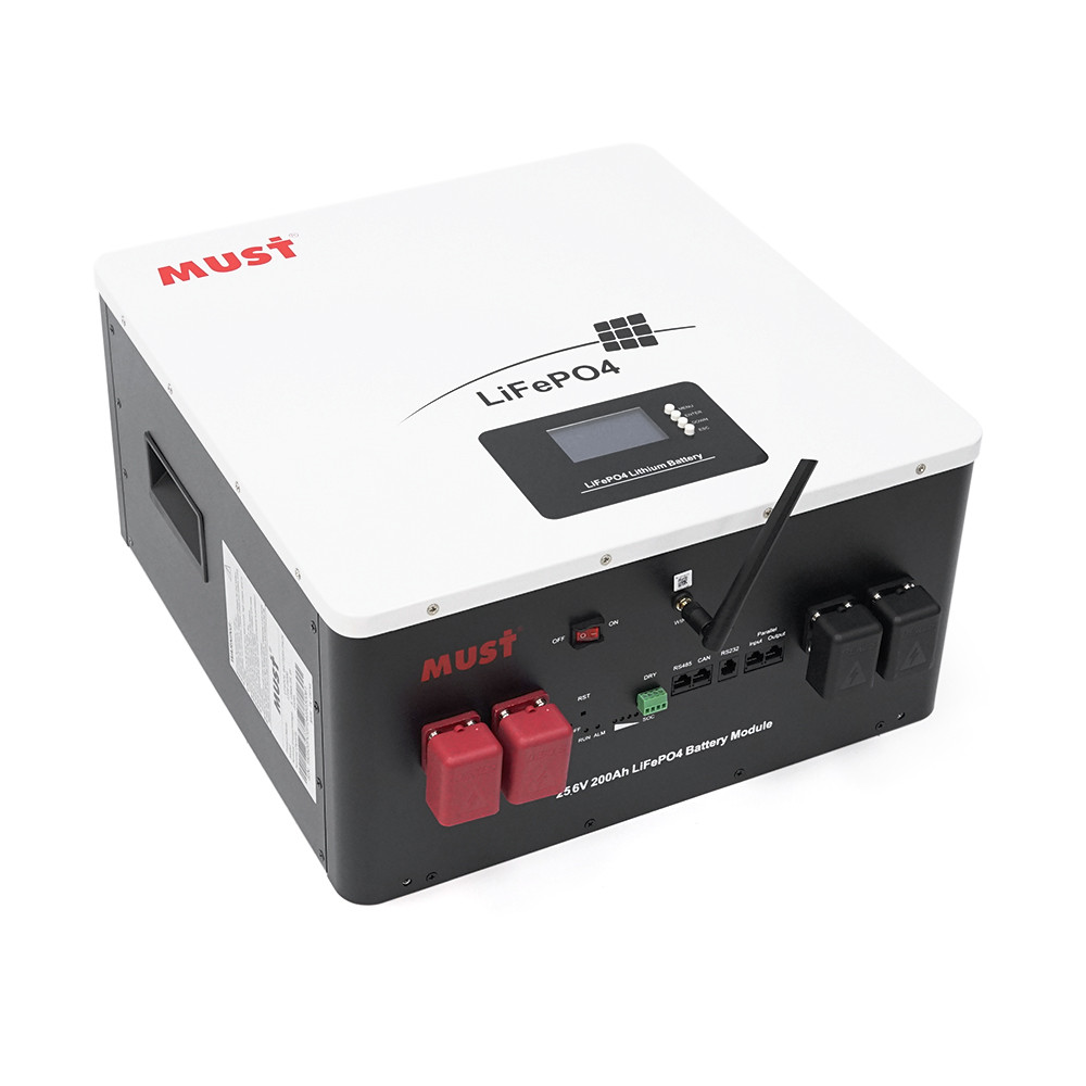 Акумуляторна батарея Must LiFePO4 LP16-24200 25.6V 200Ah, 5,12kWh, BMS100A@8S, CAN2.0/RS232/RS485, 6000, фото 1