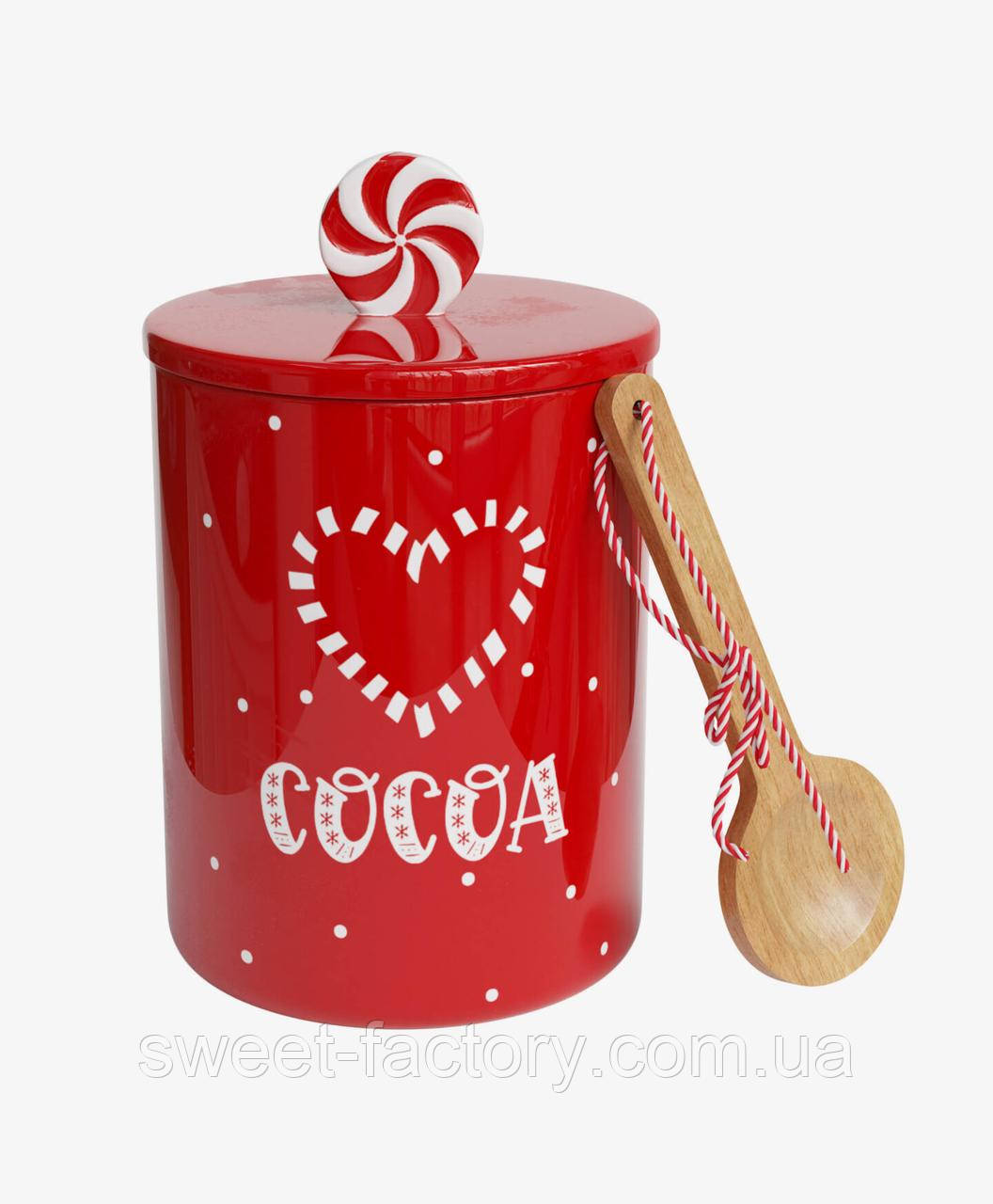 Керамічна банка Pepco Cocoa Jar Christmas 1200ml, фото 1