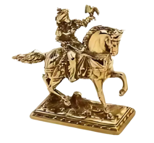Всадник зі смайстром із латуні 18x19 см Stilars Італія 528