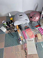 Стартовий набір Francheska для манікюру з лампою Sun X5plus 54 Вт+Фрезер