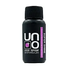Каучуковий топ для гель-лаку UNO Super Shine Non-Cleansing Top, 30 мл