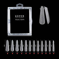 Верхні форми для нарощування нігтів із принтом змії №18 у контейнері, 120 шт./уп.