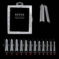 Верхні форми для нарощування нігтів із принтом змії №20 у контейнері, 120 шт./уп.