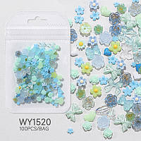 Набір фігурок для манікюру! 100 шт - Francheska MIX #08