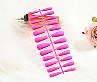 Накладні типси для нарощування нігтів балярини кольорові, 24 шт №04, накладні нігті для нарощування