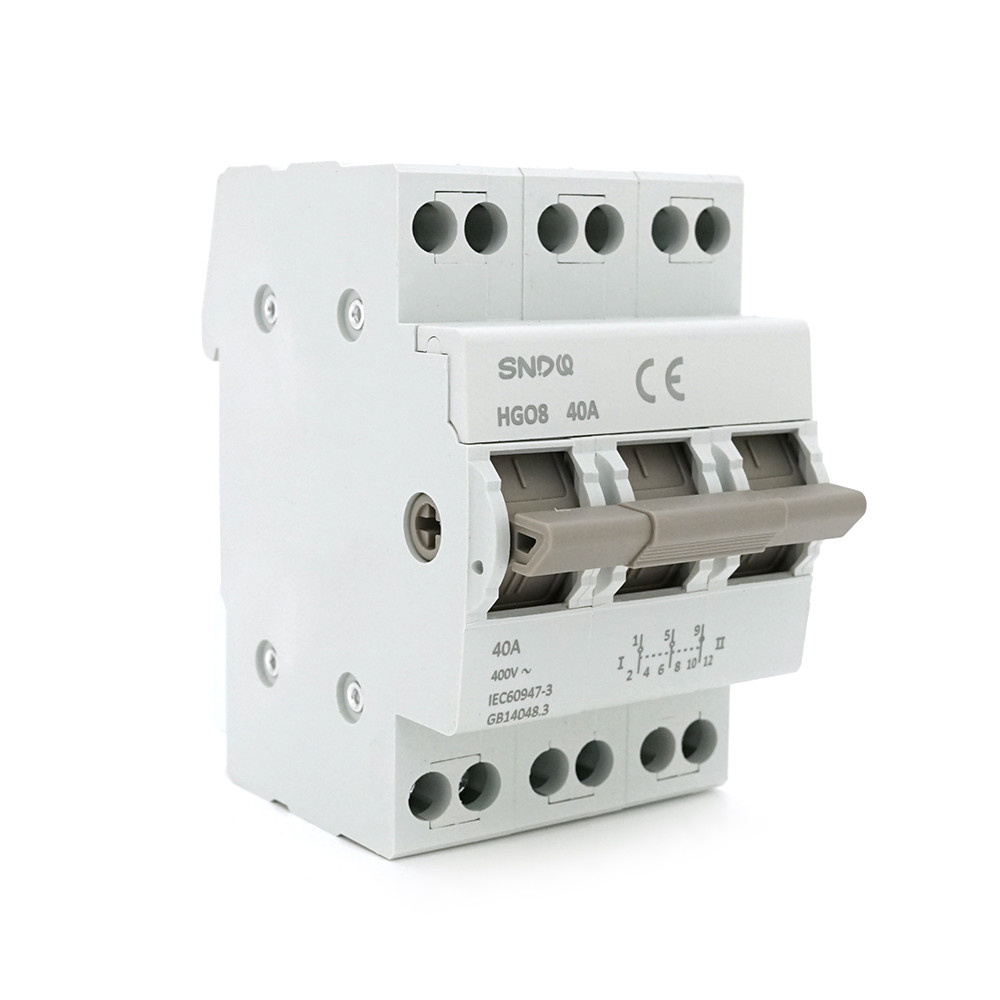Модульний перекидний автомат трипозиційний (перекидний автомат) Voltronic HGO8-3P-40A із загальним виходом, фото 1