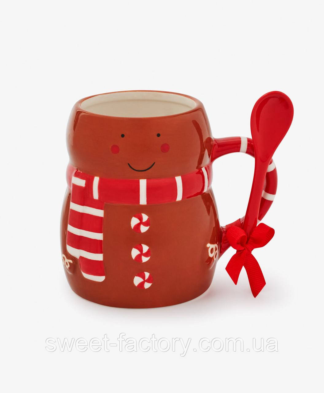 Чашка Pepco Gingerbread Man Christmas Mug & Spoon 600ml, фото 1