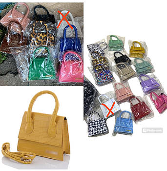 Сумочка жіноча крос-боді середньої якості 15*14 см під крокодила з клапаном та довгим ремінцем у різних кольорах Dpolo